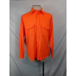 Vintage Five Brother Blaze Orange Hunting Shirt Mens‎ Large 90s Hunter Safety